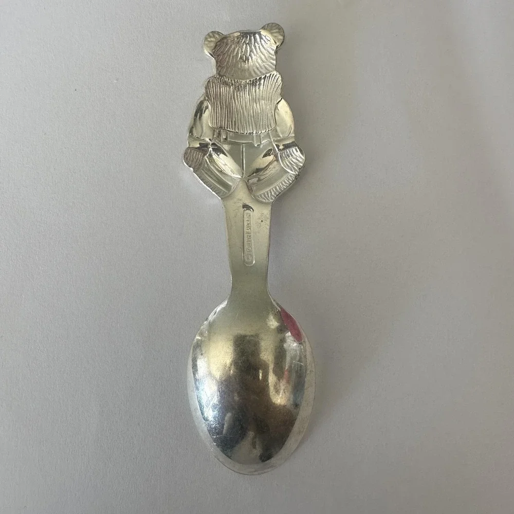 Ralph Lauren Polo Bear Silver Plated Child Spoon Kids‎ Flatware Teddy Suit